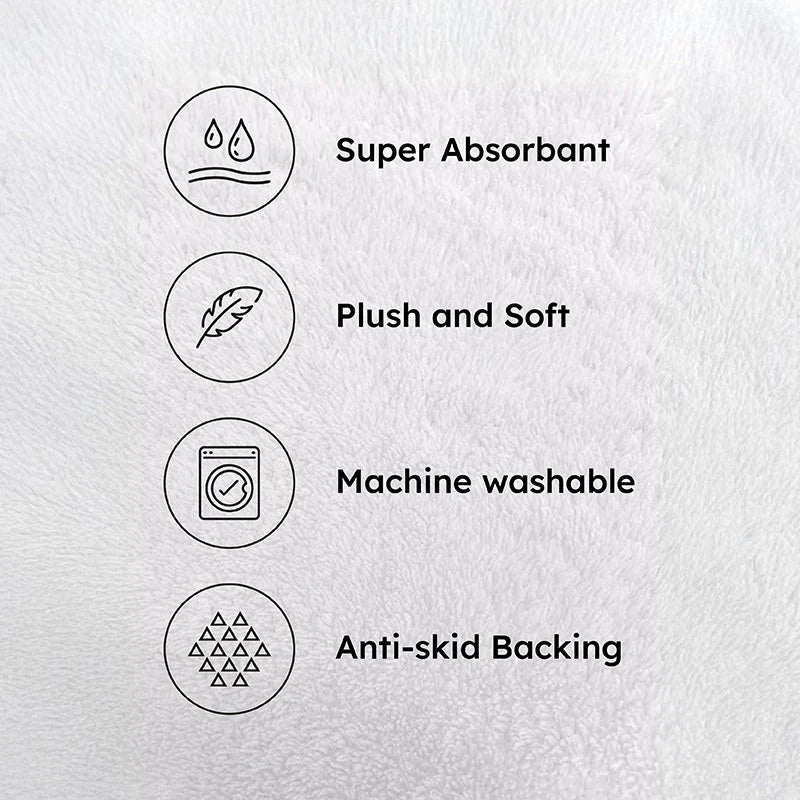 Floral soft non-slippery bathmat