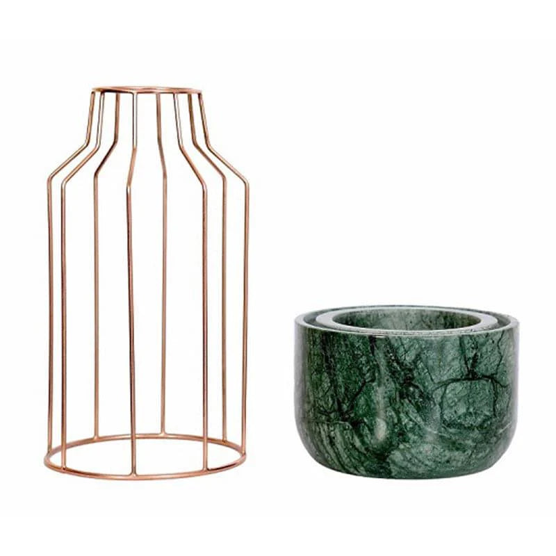 Copper Mesh Eartha Planter - Green